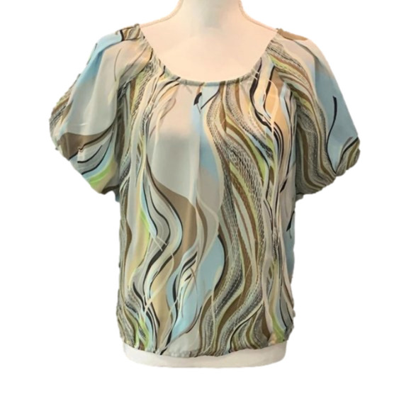 🔥🔥SALE🔥🔥UNIQUE Spectrum Multi Colored Blouse - Picture 1 of 5